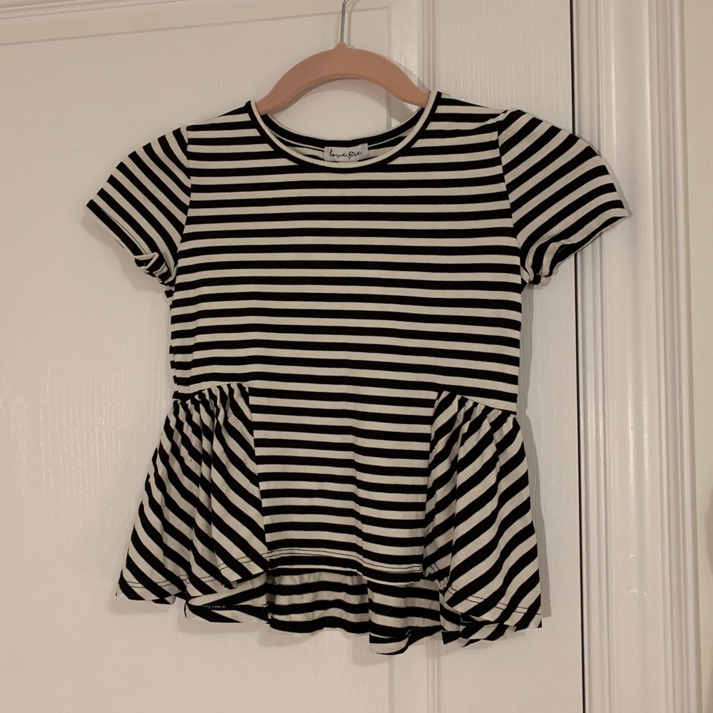 love, Fire Girls S Peplum T-shirt NWT